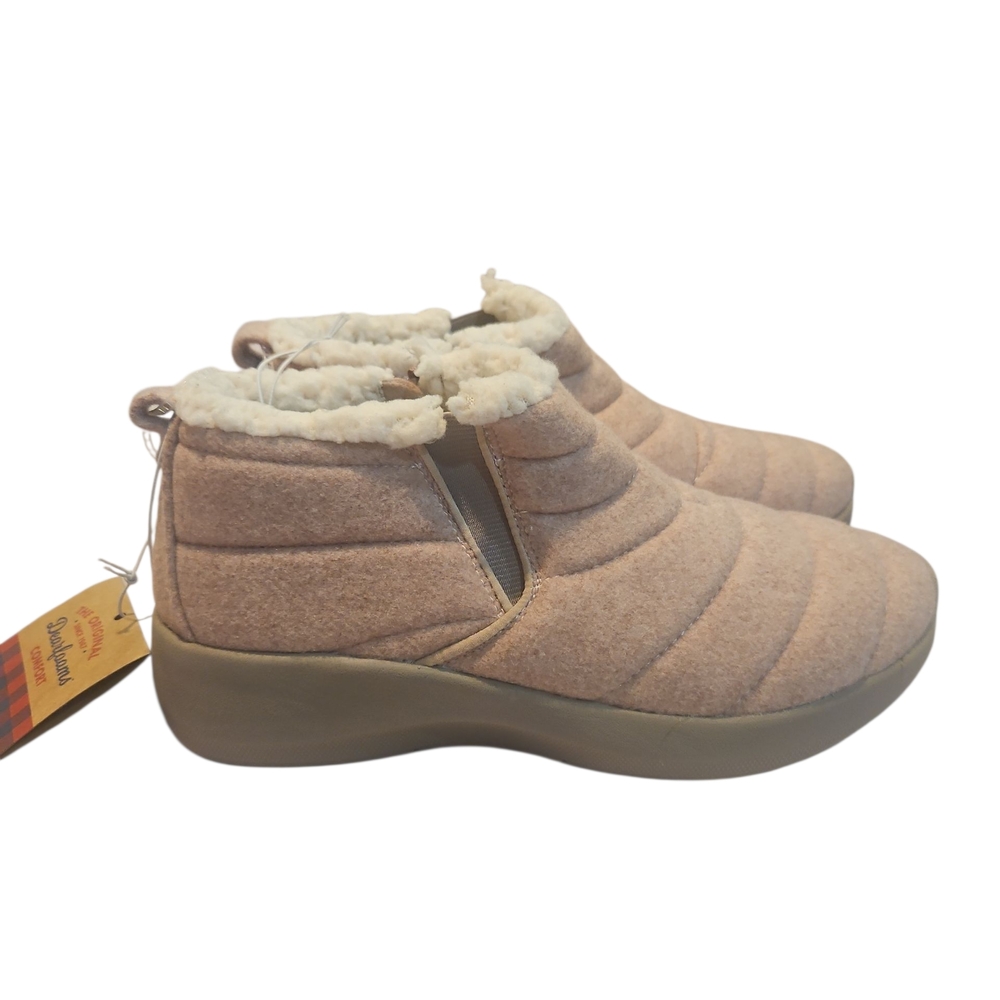 Dearfoams Comfort Woman Cozy Pink Memory Foam Ankle Boots Slipper Size6.5
